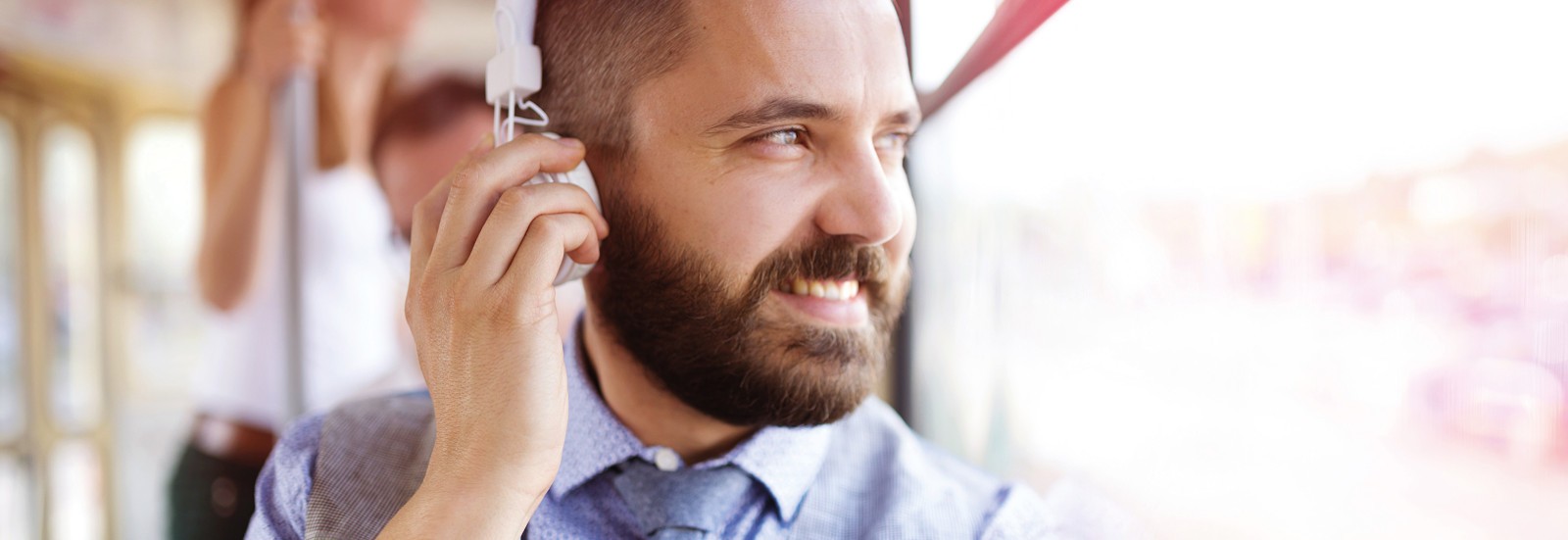 Fahrgast im Bus durch Landshut