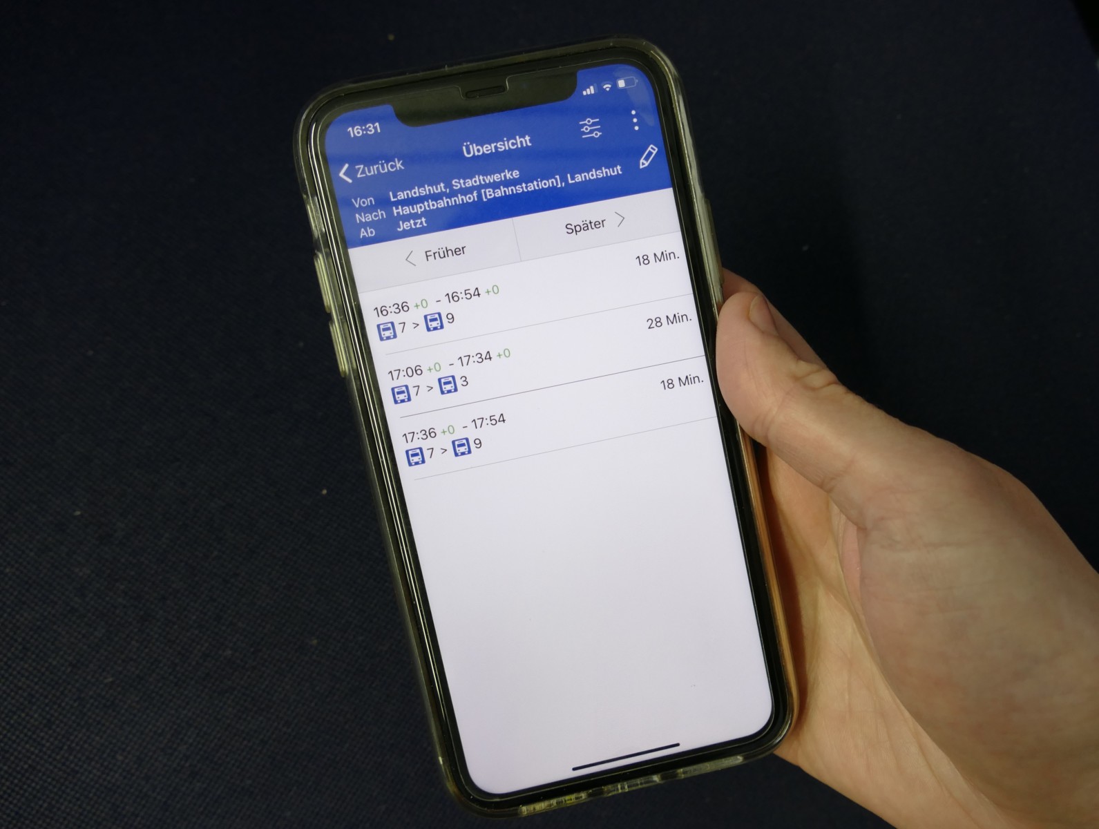 Fahrplanauskunft in Echtzeit