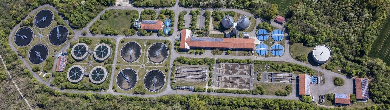 Kläranlage Landshut von oben