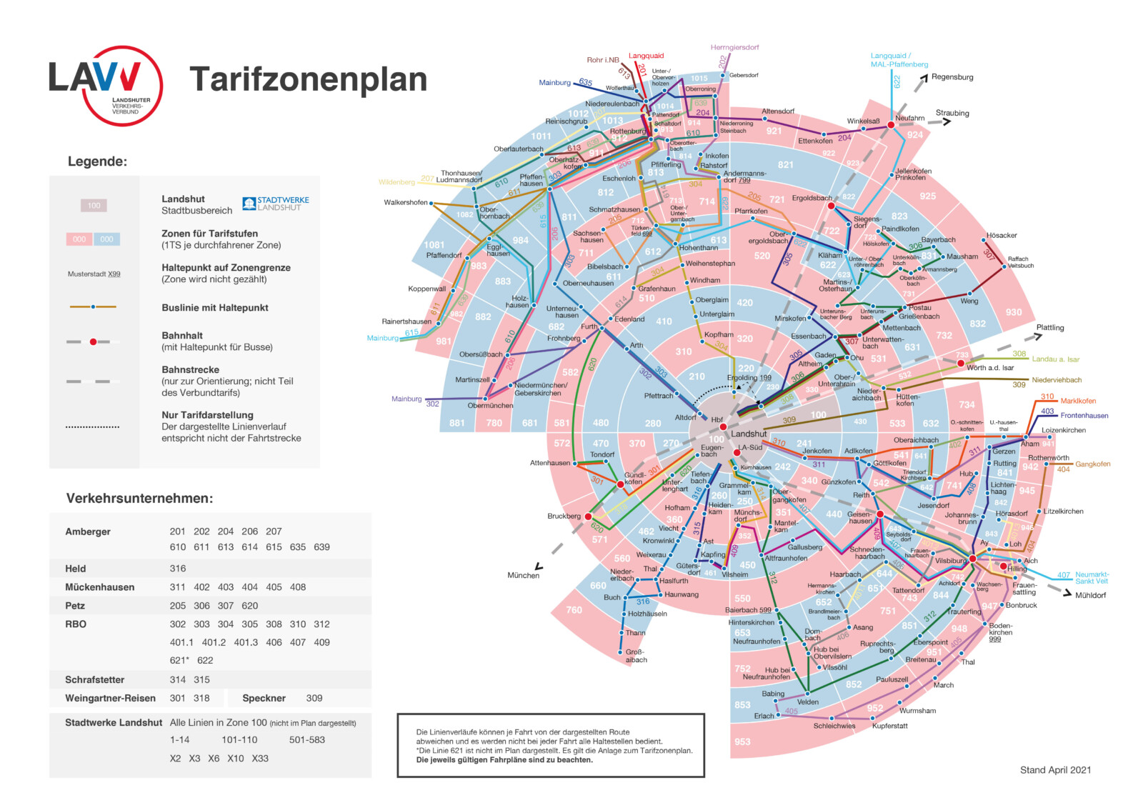 LAVV Tarifzonenplan ab 01.04.2021 LAVV Tarifzonenplan ab 01.04.2021