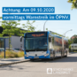 Hinweis zum Warnstreik im ÖPNV am 09.10.2020